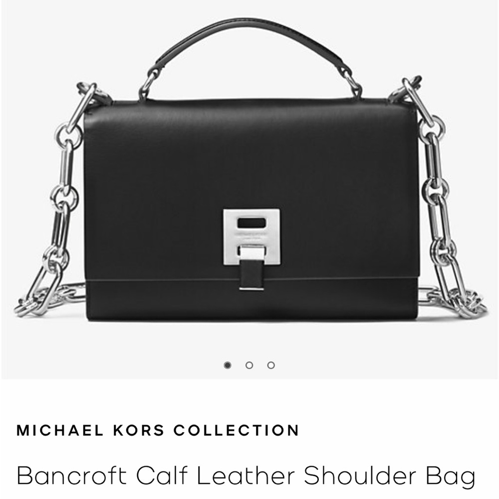Bancroft Calf Leather Shoulder Bag. Made in Italy.